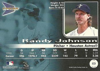 1999 Pacific Prism #69 Randy Johnson Back