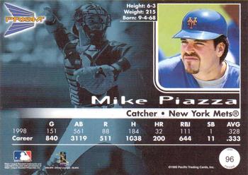 1999 Pacific Prism #96 Mike Piazza Back