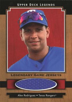 2001 Upper Deck Legends - Legendary Game Jersey #J-AR Alex Rodriguez  Front