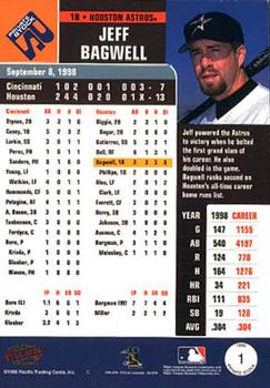 1999 Pacific Private Stock #1 Jeff Bagwell Back