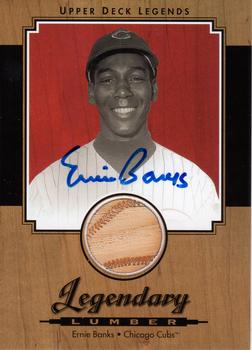 2001 Upper Deck Legends - Legendary Lumber Autographs #SL-EB Ernie Banks  Front