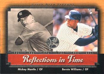 2001 Upper Deck Legends - Reflections in Time #R1 Mickey Mantle / Bernie Williams  Front