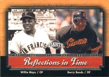2001 Upper Deck Legends - Reflections in Time #R3 Willie Mays / Barry Bonds Front