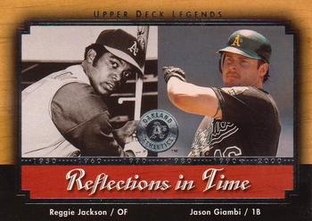 2001 Upper Deck Legends - Reflections in Time #R9 Reggie Jackson / Jason Giambi Front