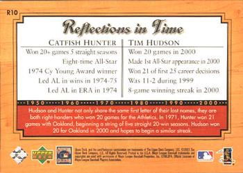 2001 Upper Deck Legends - Reflections in Time #R10 Catfish Hunter / Tim Hudson Back