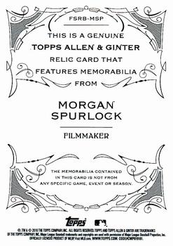 2016 Topps Allen & Ginter - Relic Full-Size Design B #FSRB-MSP Morgan Spurlock Back