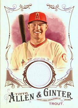 2016 Topps Allen & Ginter - Relic Full-Size Design B #FSRB-MTR Mike Trout Front