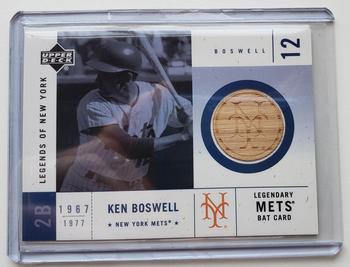 2001 Upper Deck Legends of New York - Game-Used Bats #LMB-KB Ken Boswell  Front