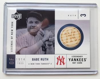 2001 Upper Deck Legends of New York - Game-Used Bats #LYB-BR Babe Ruth Front