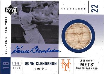 2001 Upper Deck Legends of New York - Signed Game-Used Bats #SMB-DC Donn Clendenon  Front