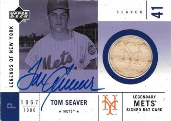 2001 Upper Deck Legends of New York - Signed Game-Used Bats #SMB-TS Tom Seaver Front