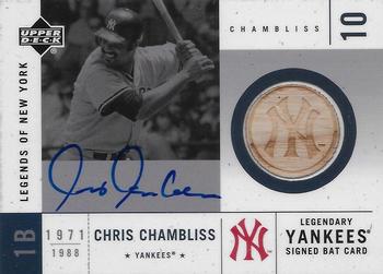 2001 Upper Deck Legends of New York - Signed Game-Used Bats #SYB-CC Chris Chambliss  Front