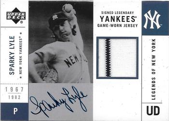 2001 Upper Deck Legends of New York - Signed Game-Worn Jerseys #SYJ-SL Sparky Lyle  Front