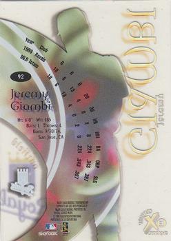1999 SkyBox E-X Century #92 Jeremy Giambi Back