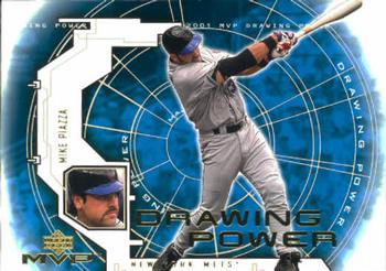2001 Upper Deck MVP - Drawing Power #DP7 Mike Piazza  Front