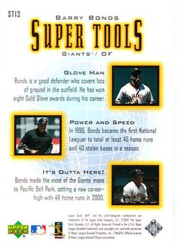 2001 Upper Deck MVP - Super Tools #ST13 Barry Bonds  Back