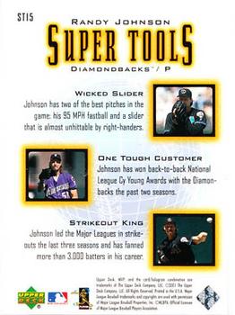 2001 Upper Deck MVP - Super Tools #ST15 Randy Johnson  Back