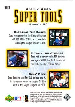 2001 Upper Deck MVP - Super Tools #ST19 Sammy Sosa  Back