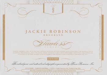 2016 Panini Flawless - Flawless Cuts Memorabilia #9 Jackie Robinson Back