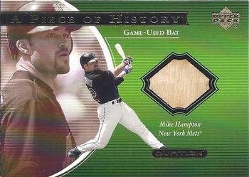 2001 Upper Deck Ovation - A Piece of History #MH Mike Hampton  Front
