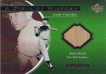 2001 Upper Deck Ovation - A Piece of History #MM Mickey Mantle  Front