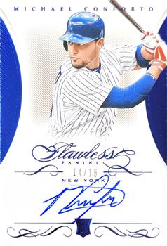 2016 Panini Flawless - Flawless Rookie Signatures Sapphire #RF-MC Michael Conforto Front