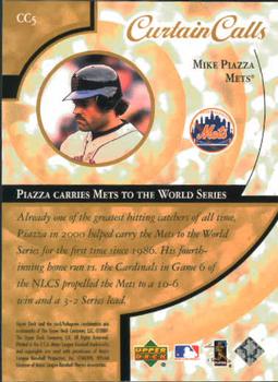 2001 Upper Deck Ovation - Curtain Calls #CC5 Mike Piazza  Back