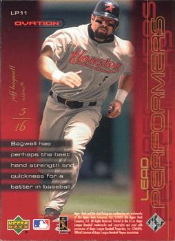 2001 Upper Deck Ovation - Lead Performers #LP11 Jeff Bagwell  Back