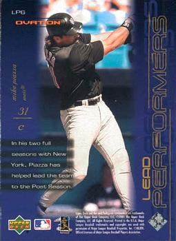 2001 Upper Deck Ovation - Lead Performers #LP6 Mike Piazza  Back