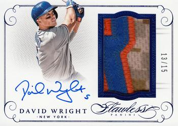 2016 Panini Flawless - Patch Autographs Sapphire #PA DW David Wright Front