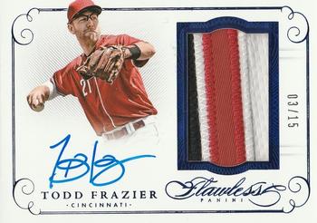 2016 Panini Flawless - Patch Autographs Sapphire #PA TF Todd Frazier Front
