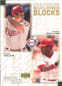 2001 Upper Deck Pros & Prospects - Franchise Building Blocks #F27 Scott Rolen / Jimmy Rollins  Front
