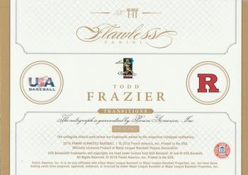 2016 Panini Flawless - Transitions #T-TF Todd Frazier Back