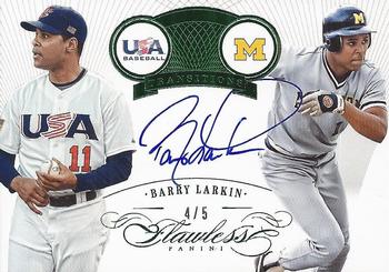 2016 Panini Flawless - Transitions Emerald #T-BL Barry Larkin Front
