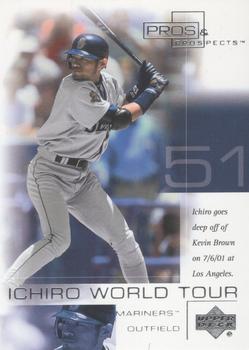 2001 Upper Deck Pros & Prospects - Ichiro World Tour #WT13 Ichiro Front