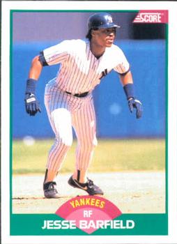1989 Score Rookie & Traded #22T Jesse Barfield Front