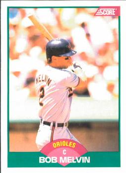 1989 Score Rookie & Traded #61T Bob Melvin Front