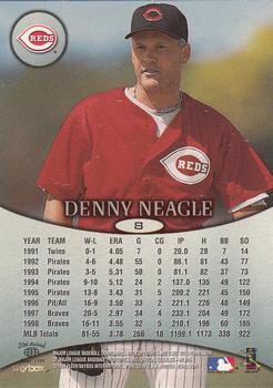 1999 SkyBox Molten Metal #8 Denny Neagle Back