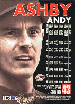 1999 SkyBox Premium #105 Andy Ashby Back
