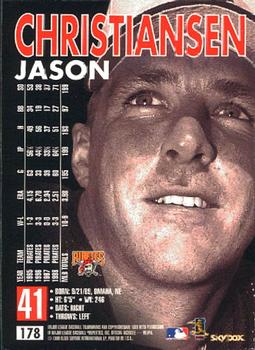 1999 SkyBox Premium #178 Jason Christiansen Back