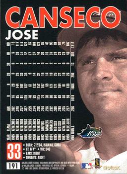 1999 SkyBox Premium #191 Jose Canseco Back