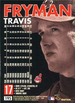 1999 SkyBox Premium #195 Travis Fryman Back