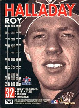 1999 SkyBox Premium #269 Roy Halladay Back
