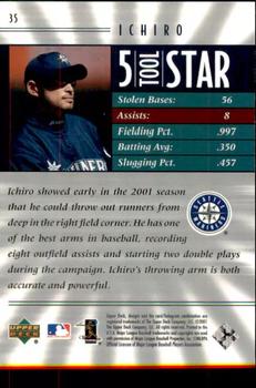 2001 Upper Deck Rookie Update - Ichiro Tribute #35 Ichiro Suzuki Back