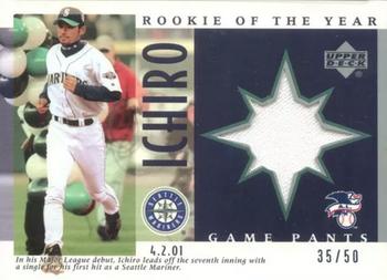 2001 Upper Deck Rookie Update - Ichiro Tribute Game Pants #J-I13 Ichiro Front