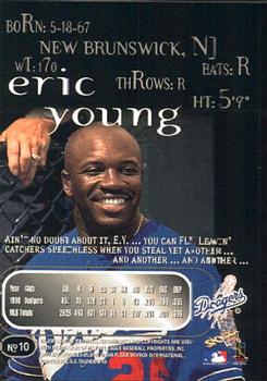 1999 SkyBox Thunder #10 Eric Young Back