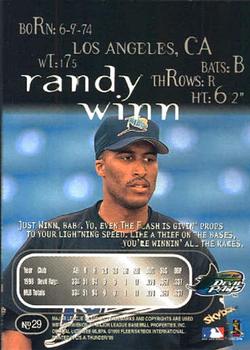 1999 SkyBox Thunder #29 Randy Winn Back