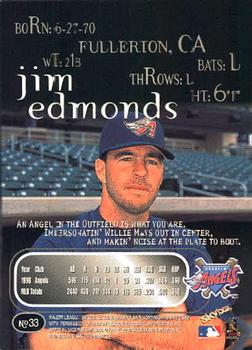 1999 SkyBox Thunder #33 Jim Edmonds Back
