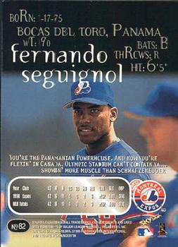 1999 SkyBox Thunder #82 Fernando Seguignol Back