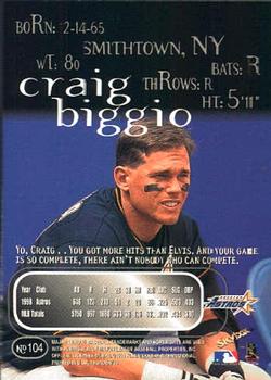 1999 SkyBox Thunder #104 Craig Biggio Back